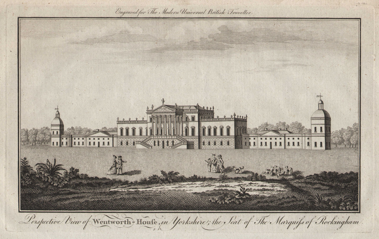 Wentworth Woodhouse, Yorkshire. Marquis of Rockingham. BURLINGTON 1779 print